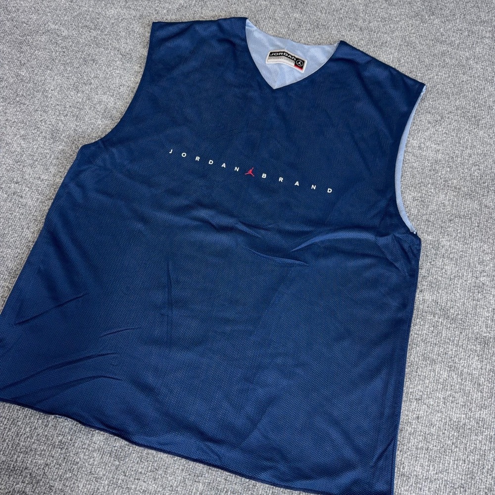 VINTAGE 90s NIKE AIR JORDAN Brand JUMPMAN REVERSIBLE JERSEY TANK TOP Mens L/XL